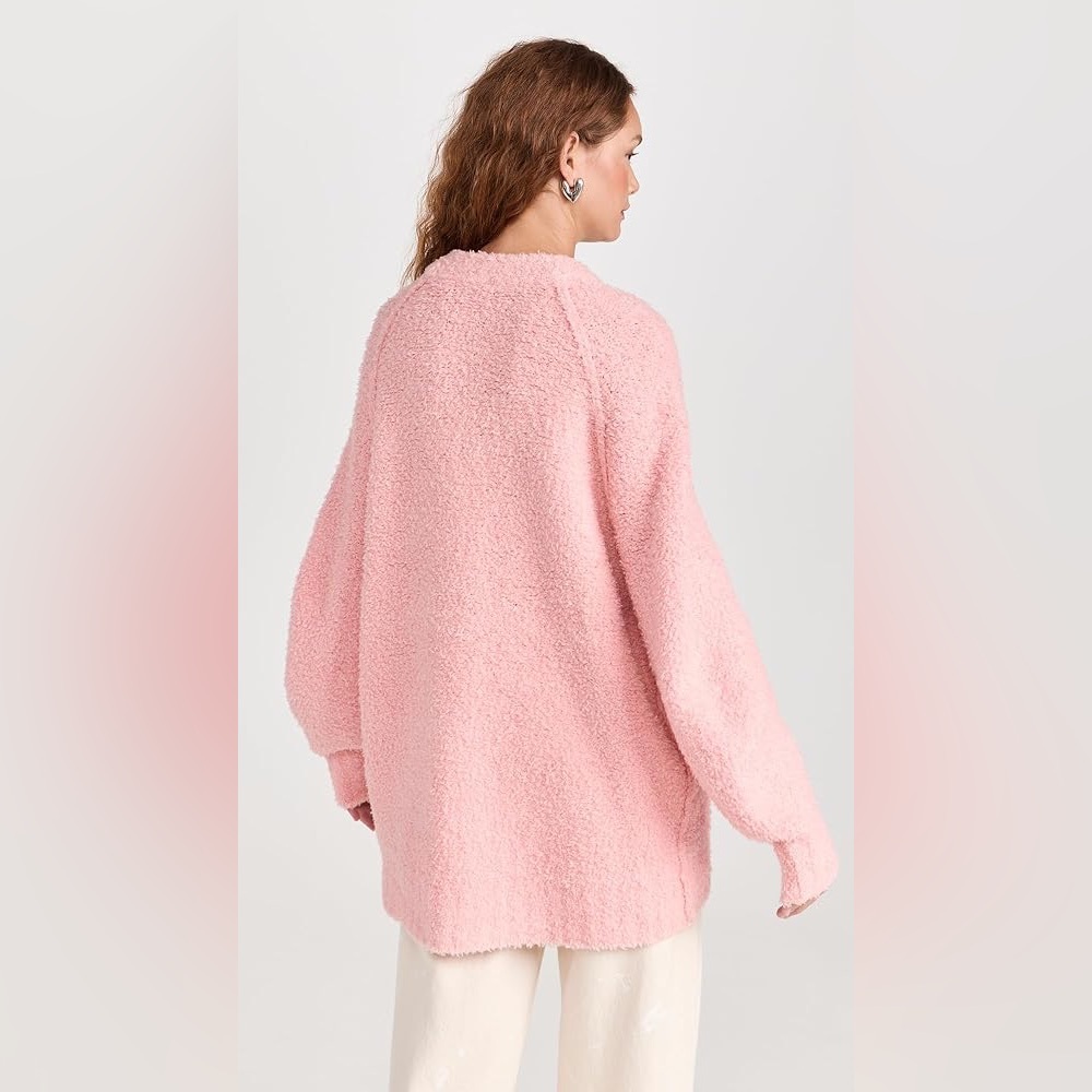 NWT Free People Teddy Sweater Tunic Pale‎ Rosette Size S - Picture 4 of 9